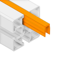 MODULAR SOLUTIONS PVC COVER PROFILE<br>ORANGE, 2M